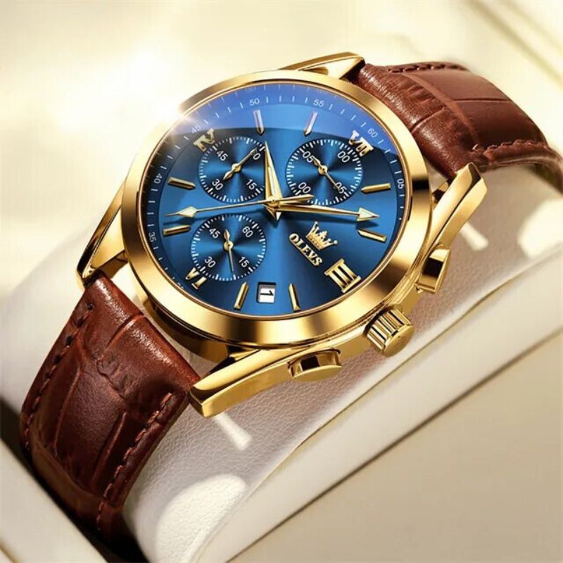 Quarz Luminös Chronograph Uhr
