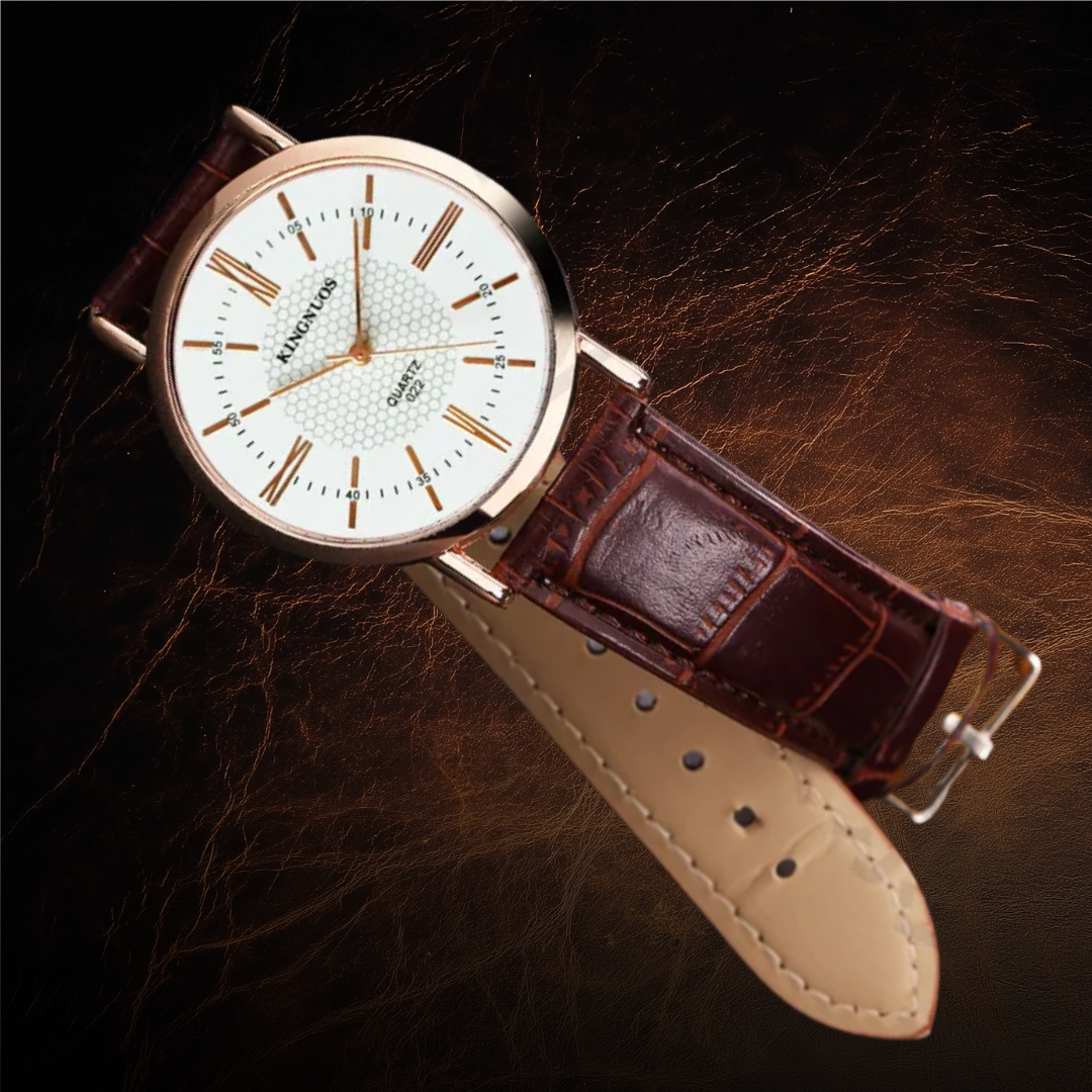 Lederarmband Quarzuhr