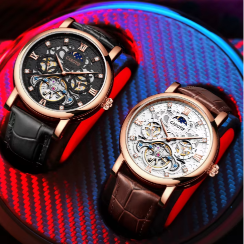 Business Lederband Mechanische Automatik Uhr