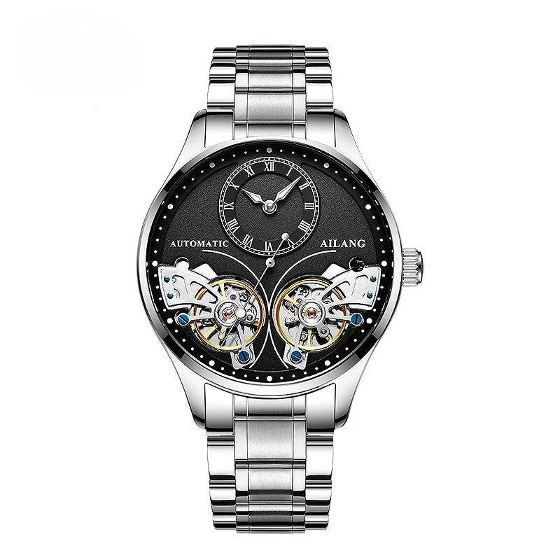 Doppeltourbillon Leuchtende Mechanische Uhr