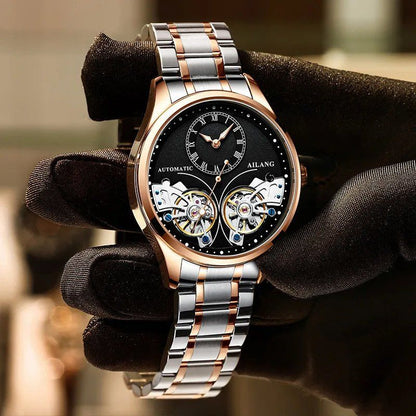 Doppeltourbillon Leuchtende Mechanische Uhr
