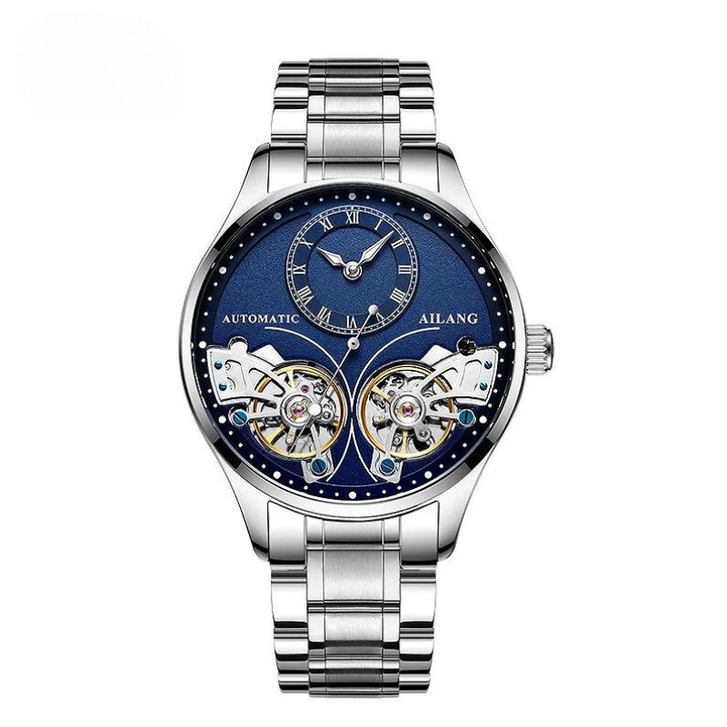 Doppeltourbillon Leuchtende Mechanische Uhr