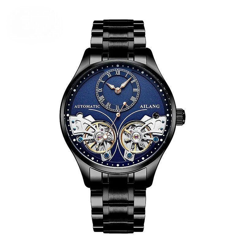 Doppeltourbillon Leuchtende Mechanische Uhr