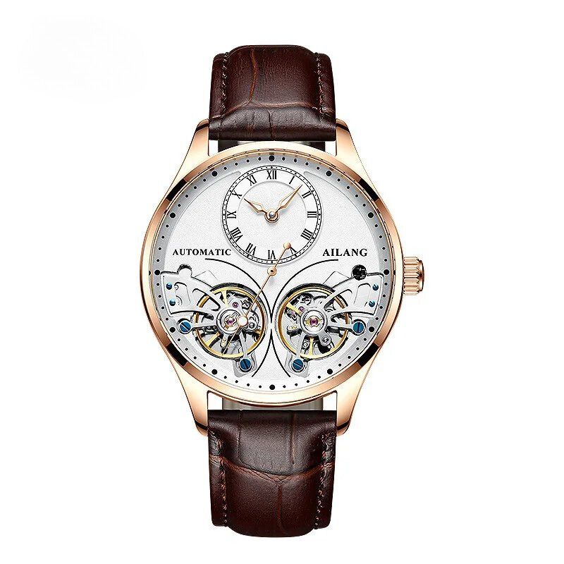 Doppeltourbillon Leuchtende Mechanische Uhr