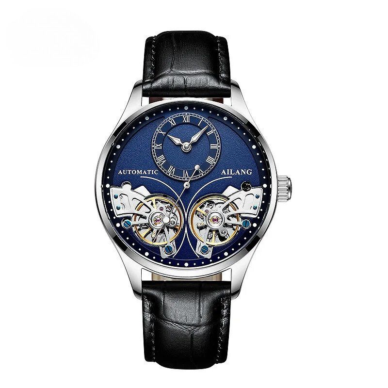 Doppeltourbillon Leuchtende Mechanische Uhr