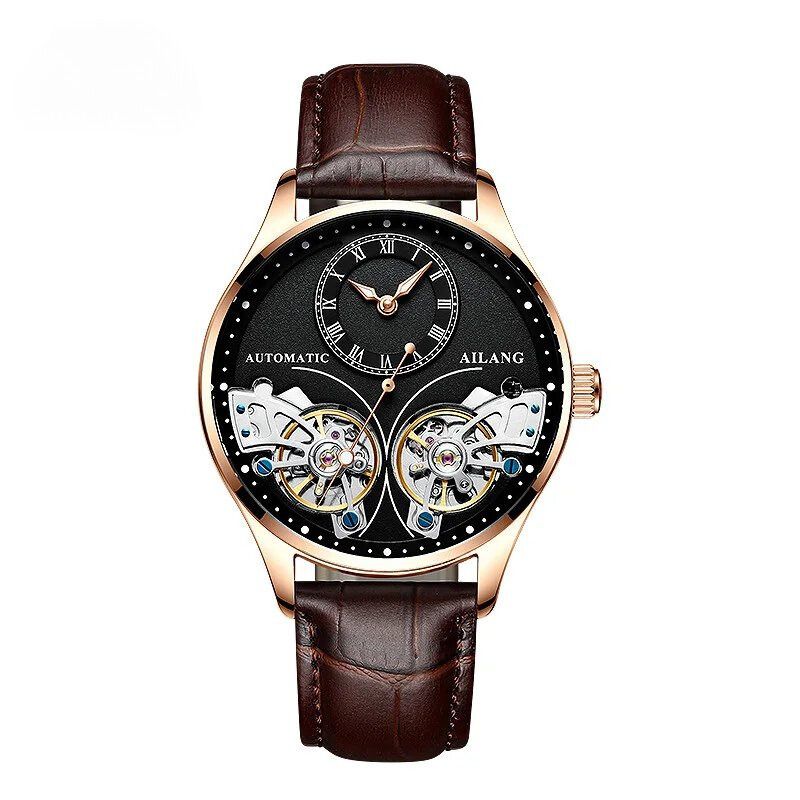 Doppeltourbillon Leuchtende Mechanische Uhr