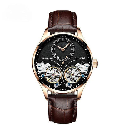Doppeltourbillon Leuchtende Mechanische Uhr