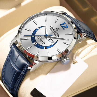 Elegante leuchtende Mondphasen-Uhr