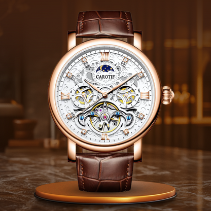 Business Lederband Mechanische Automatik Uhr