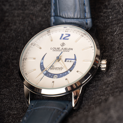 Elegante leuchtende Mondphasen-Uhr