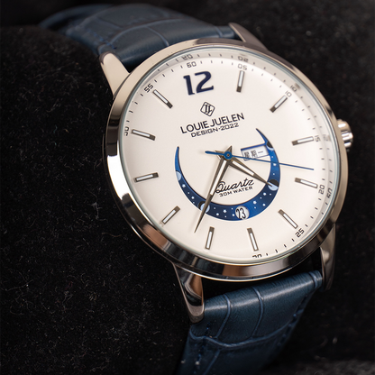 Elegante leuchtende Mondphasen-Uhr