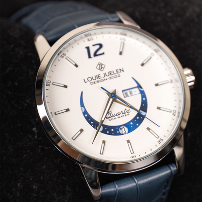 Elegante leuchtende Mondphasen-Uhr
