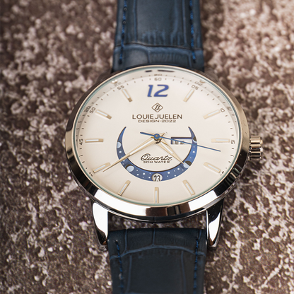 Elegante leuchtende Mondphasen-Uhr