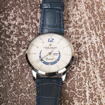 Elegante leuchtende Mondphasen-Uhr