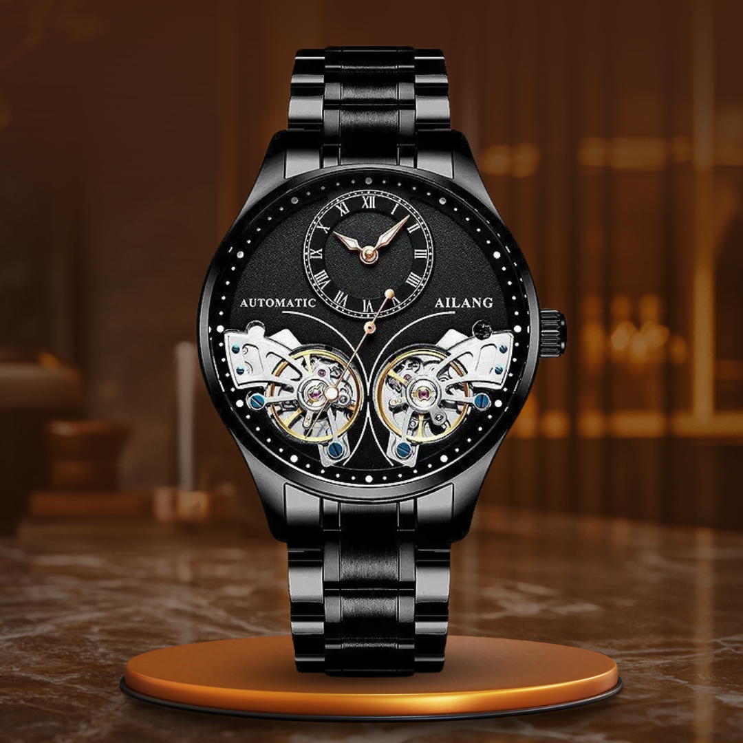 Doppeltourbillon Leuchtende Mechanische Uhr
