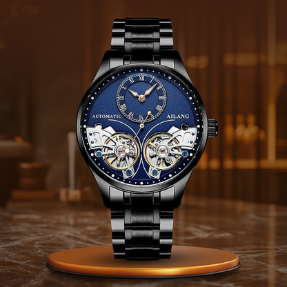 Doppeltourbillon Leuchtende Mechanische Uhr