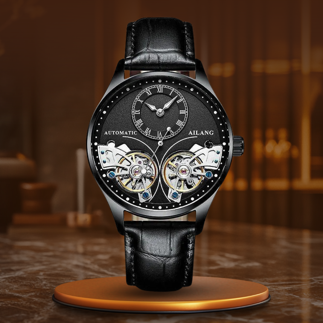 Doppeltourbillon Leuchtende Mechanische Uhr