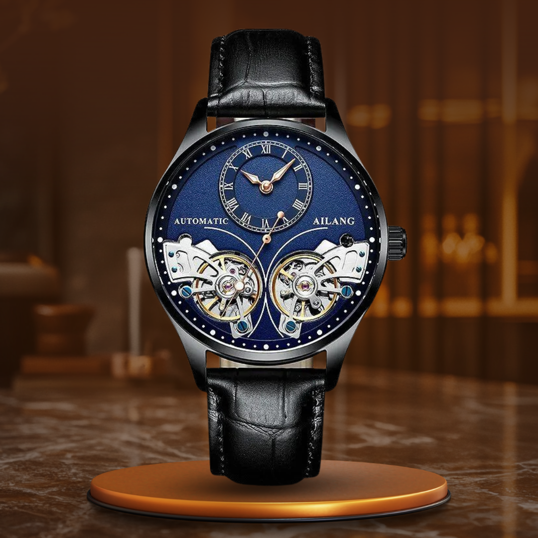Doppeltourbillon Leuchtende Mechanische Uhr