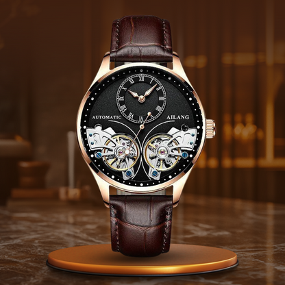 Doppeltourbillon Leuchtende Mechanische Uhr
