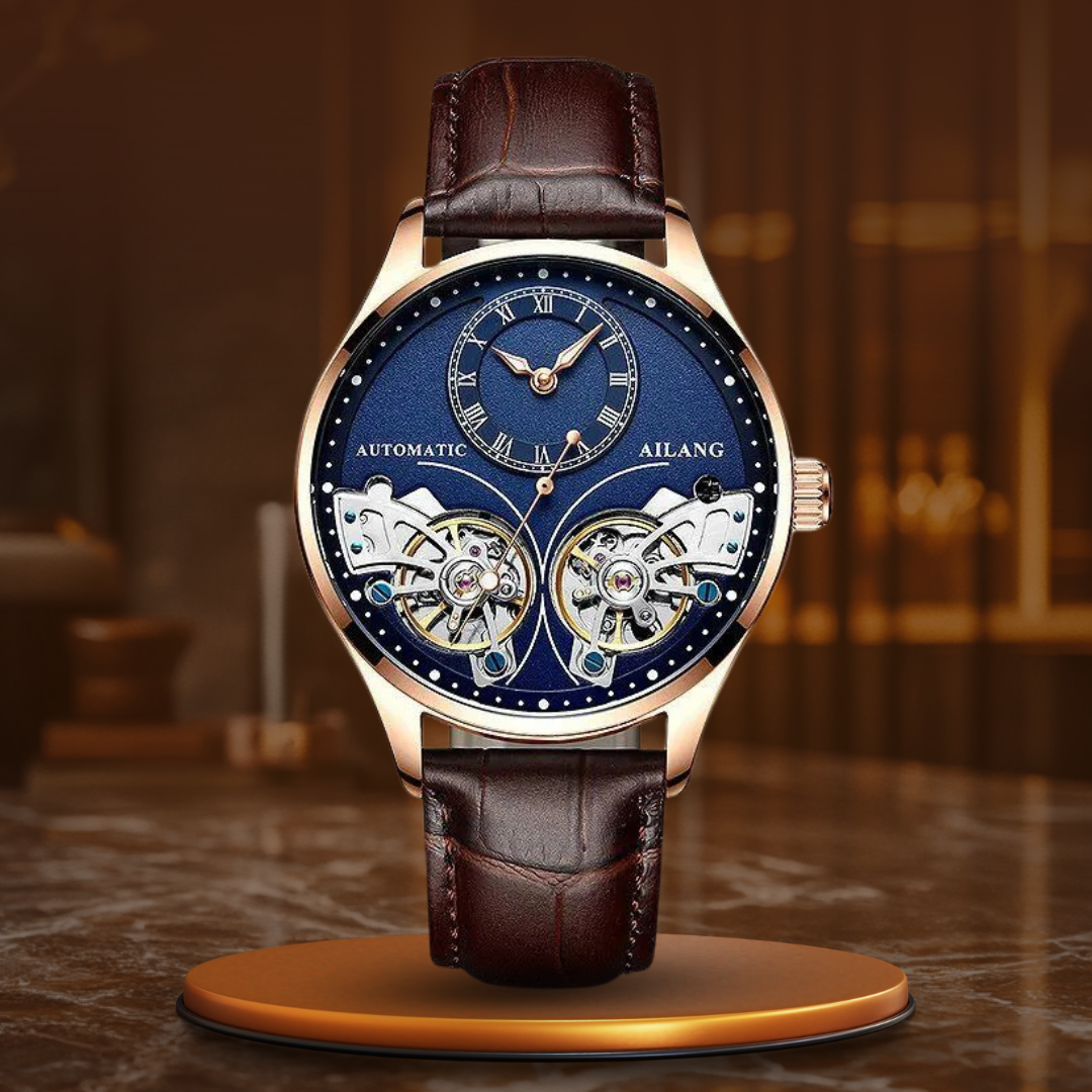 Doppeltourbillon Leuchtende Mechanische Uhr