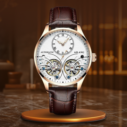 Doppeltourbillon Leuchtende Mechanische Uhr