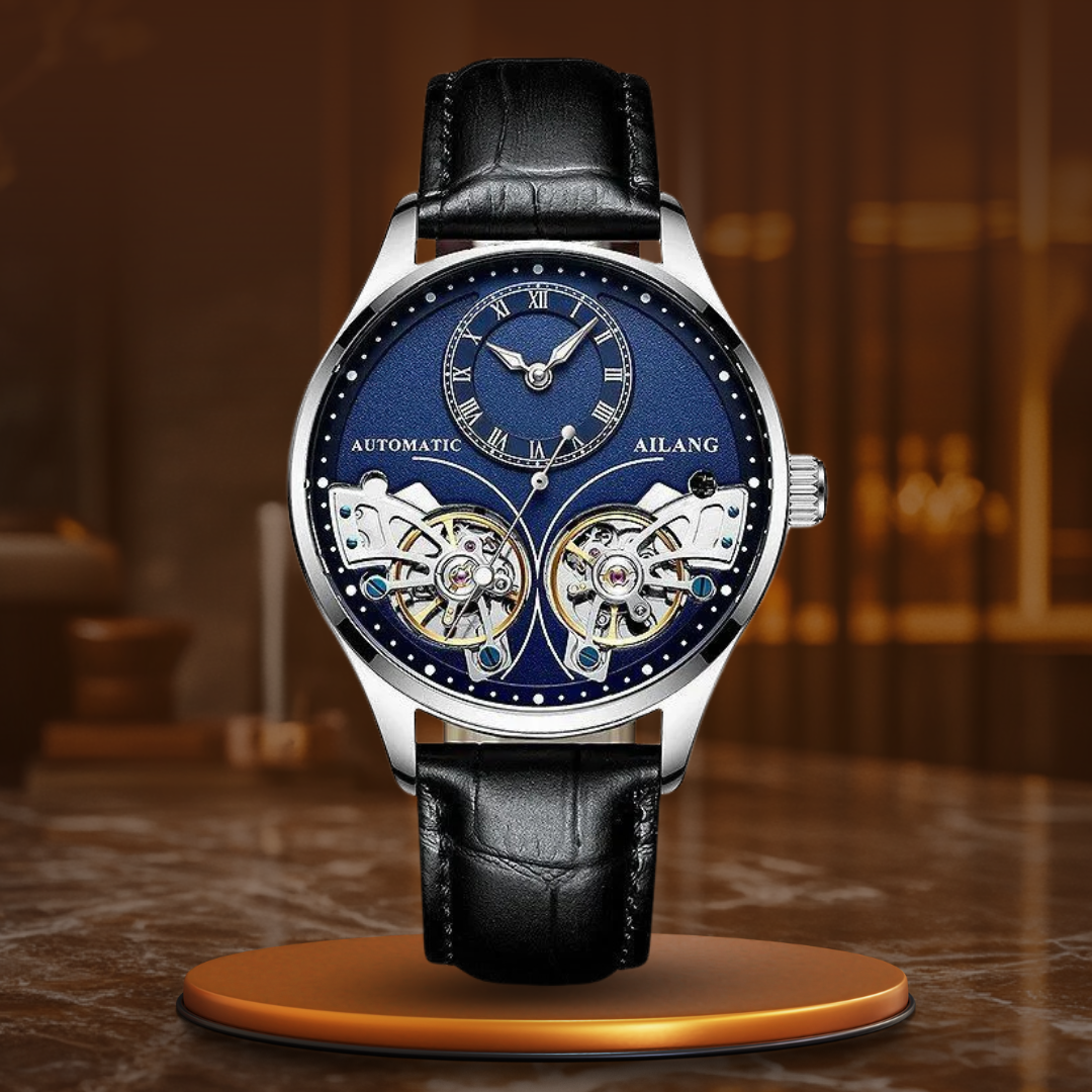 Doppeltourbillon Leuchtende Mechanische Uhr