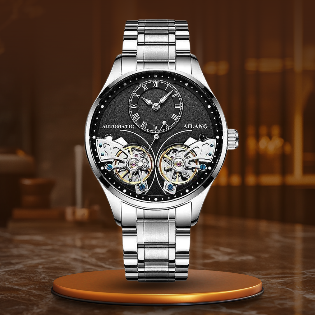 Doppeltourbillon Leuchtende Mechanische Uhr