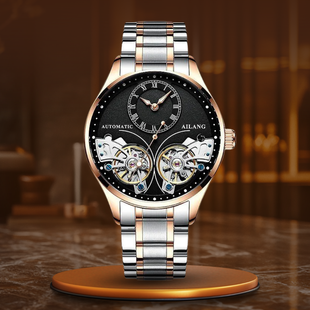 Doppeltourbillon Leuchtende Mechanische Uhr