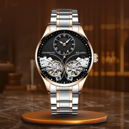 Doppeltourbillon Leuchtende Mechanische Uhr
