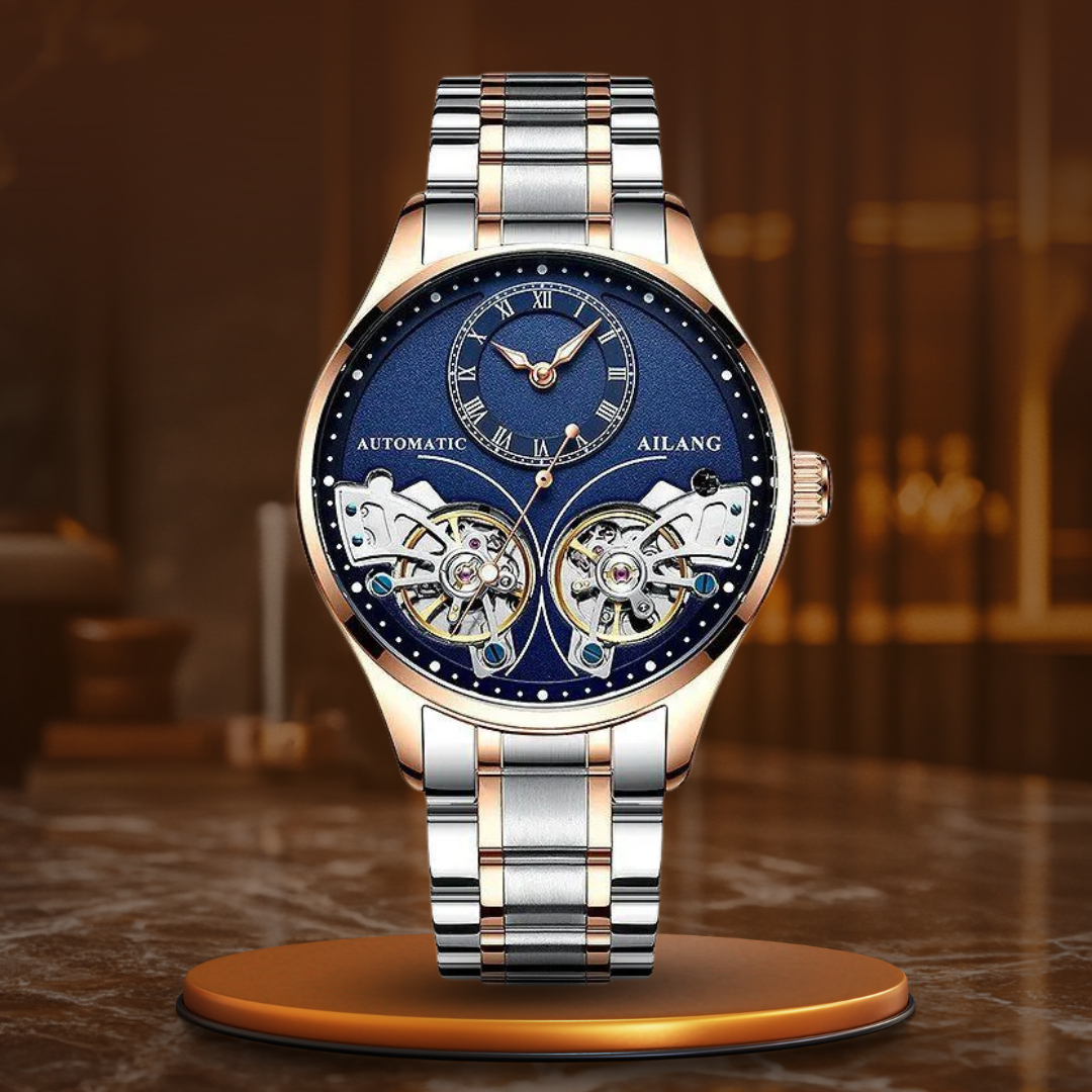 Doppeltourbillon Leuchtende Mechanische Uhr