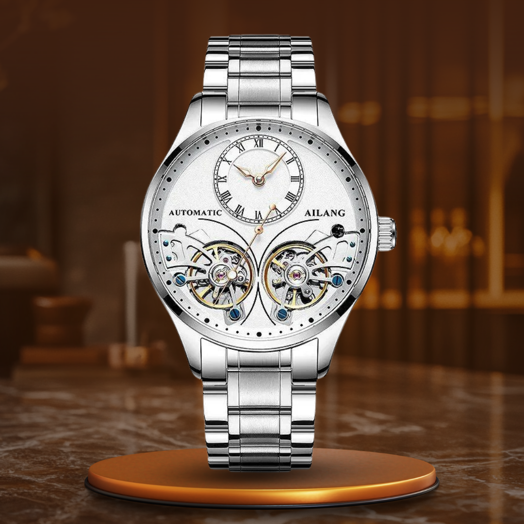 Doppeltourbillon Leuchtende Mechanische Uhr