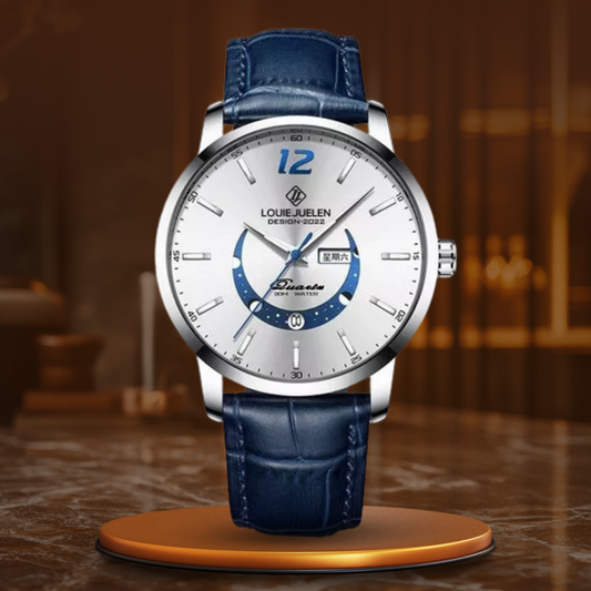 Elegante leuchtende Mondphasen-Uhr