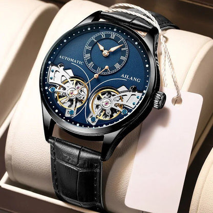 Doppeltourbillon Leuchtende Mechanische Uhr