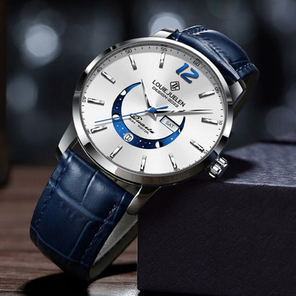 Elegante leuchtende Mondphasen-Uhr