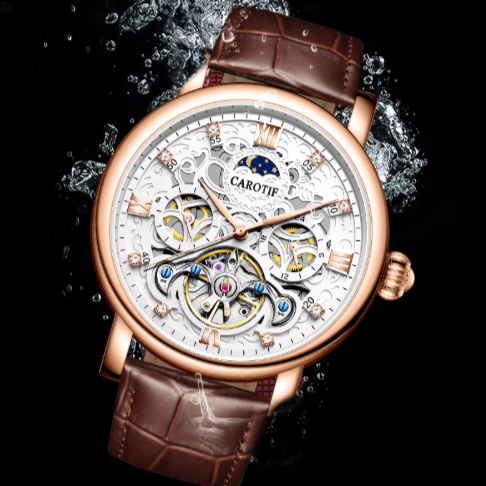 Business Lederband Mechanische Automatik Uhr