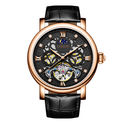 Business Lederband Mechanische Automatik Uhr