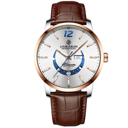 Elegante leuchtende Mondphasen-Uhr